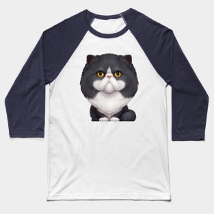 Black & White Cat Cat Baseball T-Shirt